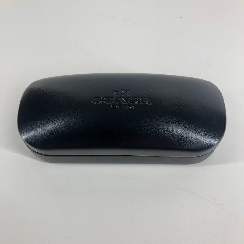 Coach Black Hard Shell Glasses Sunglass Case‎ Black Velvet Interior Unisex